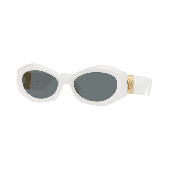 NWT VERSACE SUNGLASSES WOMEN WHITE GRAY EYEWEAR VERSACE